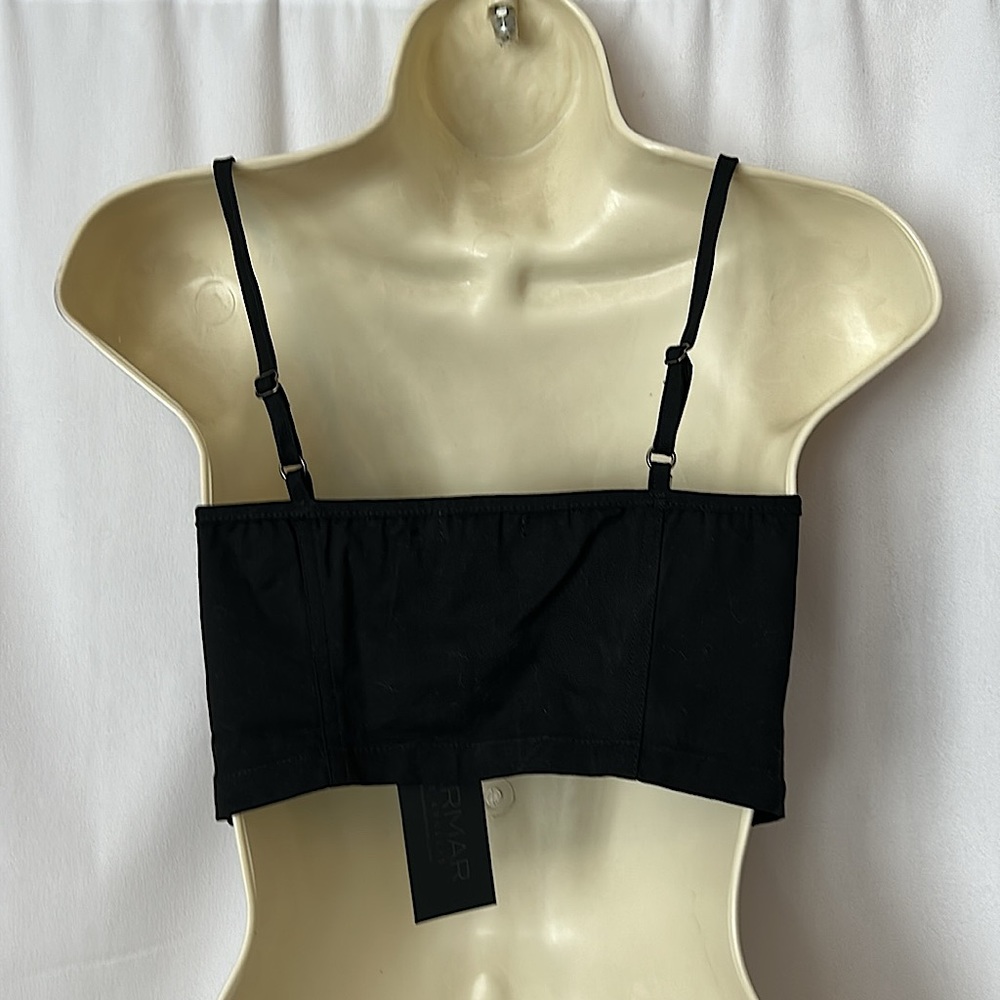 Carmar NWT Sexy Black Chained Adjustable Straps Tank Crop Top **Size 6**🔥🔥 - Picture 2 of 4